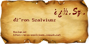 Áron Szalviusz névjegykártya